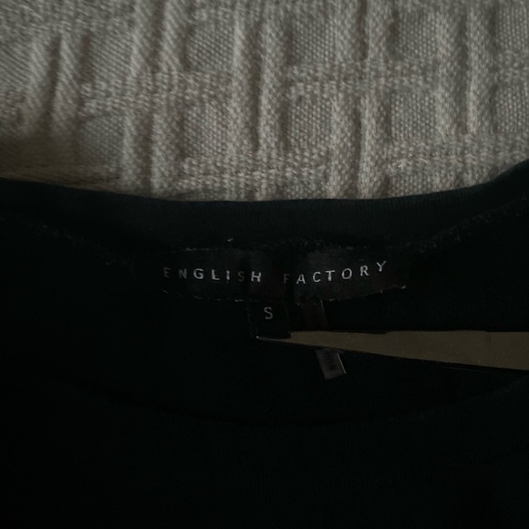 Anthropologie English Factory black puff sleeve top. - Picture 7 of 9